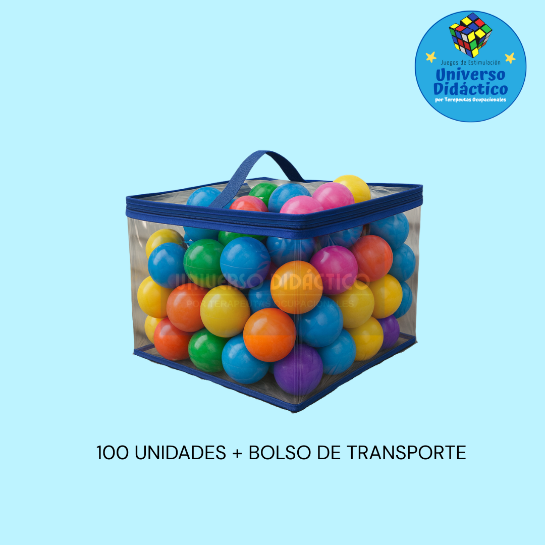 Pack de 100 Pelotas Multicolor 7cm