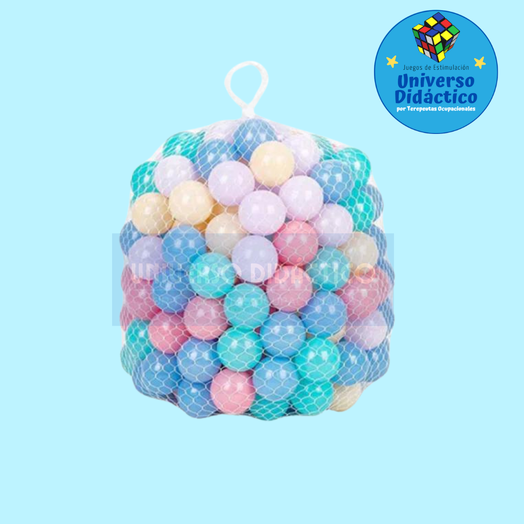 Pelotas Plásticas 7cm Pasteles